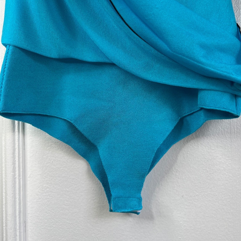 NWT Jacquemus La Robe Maille Roupao Sheer Mini Dress Knit Turquoise Blue Size 34 - Picture 8 of 16